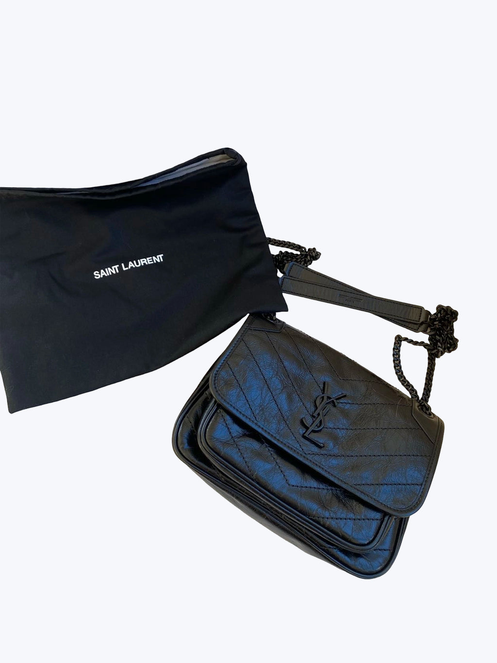 Saint Laurent Niki baby vintage leather shoulder bag