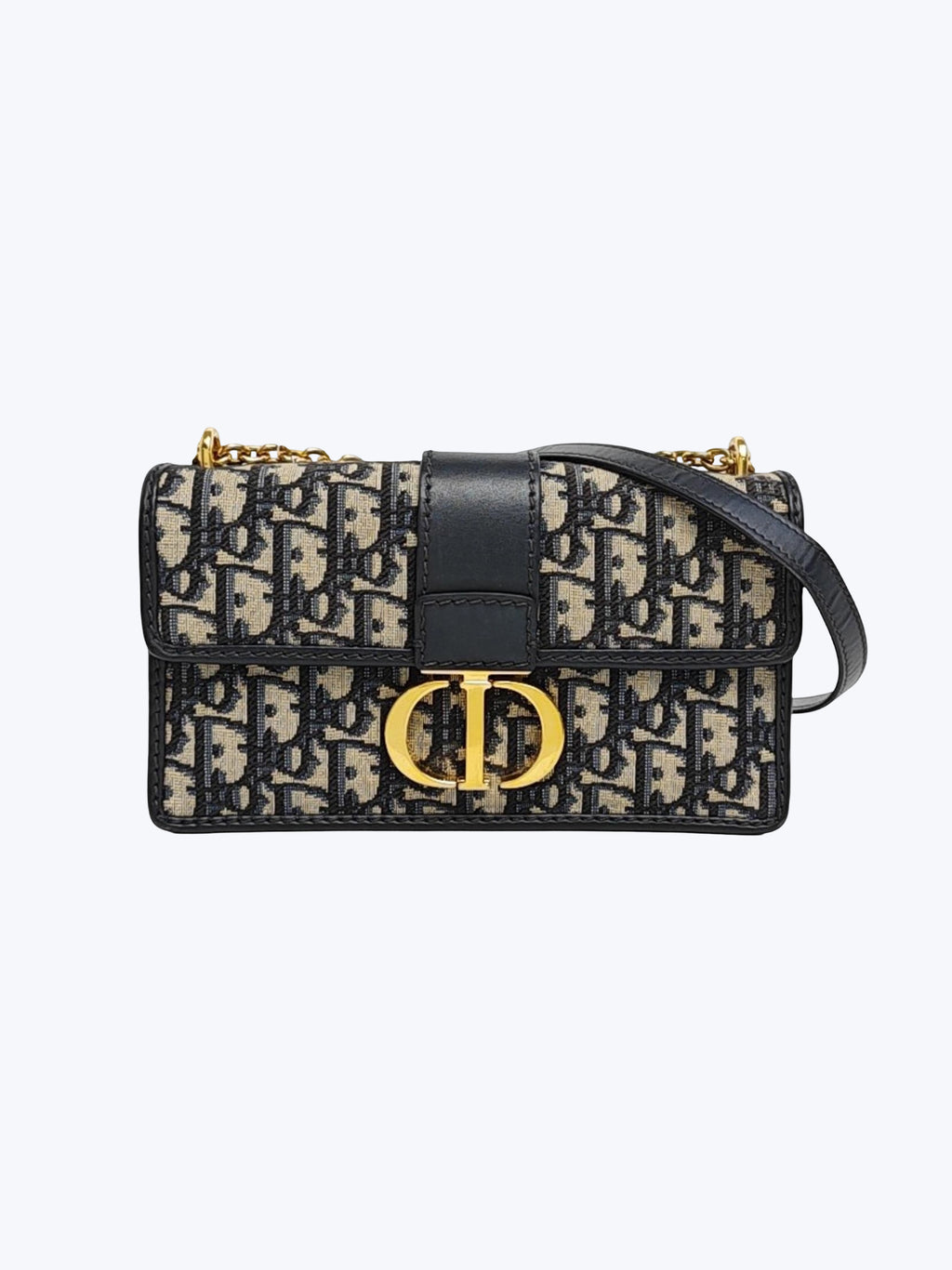 Christian Dior Navy 30 Montaigne East-West Chain Bag