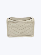 Saint Laurent Niki Baby Vintge Leather Shoulder Bag In White