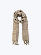 Loewe Fringed intarsia Scarf in wool and cashmere