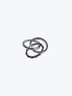 Chrome Hearts Silver Tiny E Trinity Ring