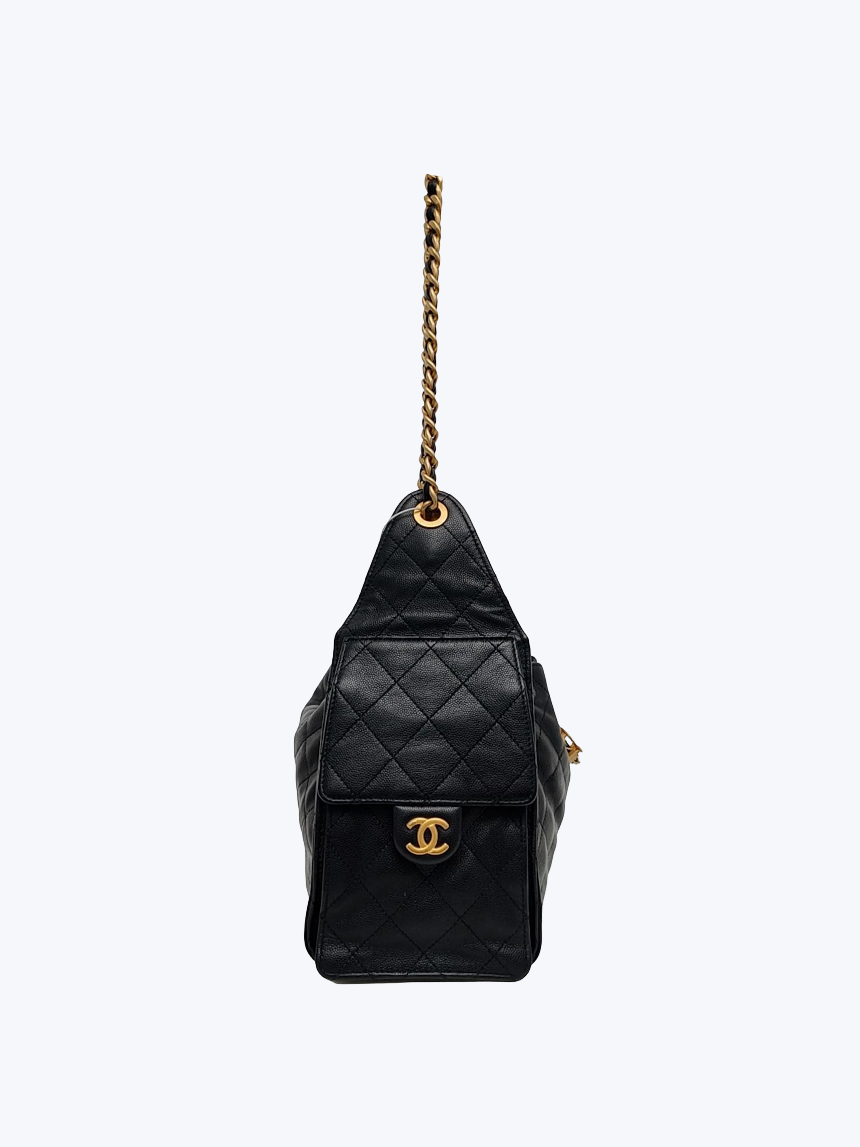 Chanel Caviar Quilted Small Chanel 25 Handbag In Black