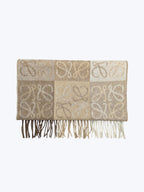 Loewe Fringed intarsia Scarf in wool and cashmere