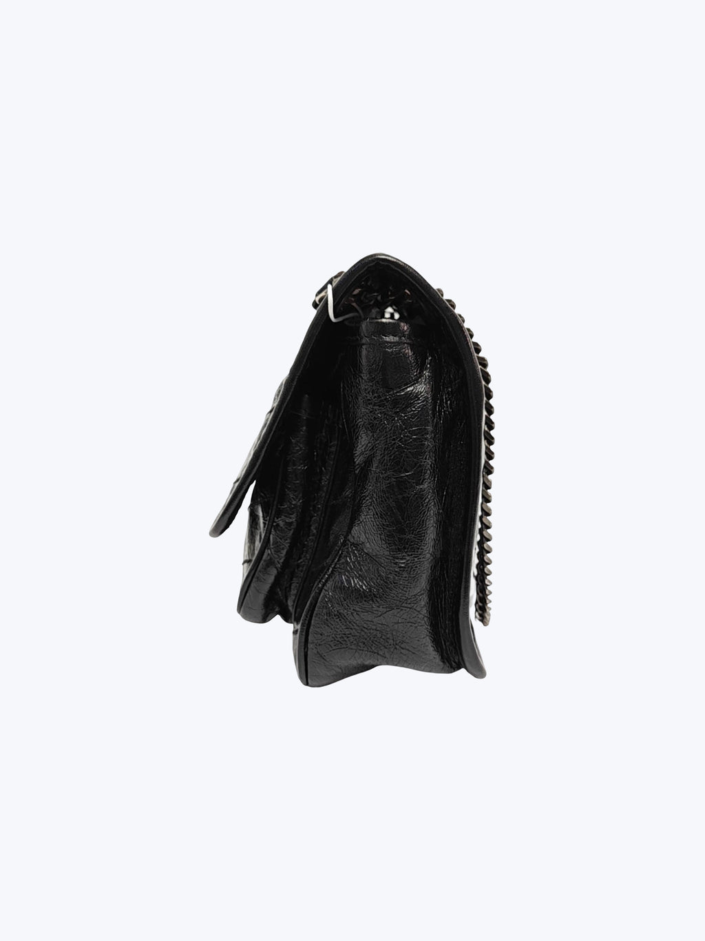 Saint Laurent Niki Baby Vintge Leather Shoulder Bag In Black