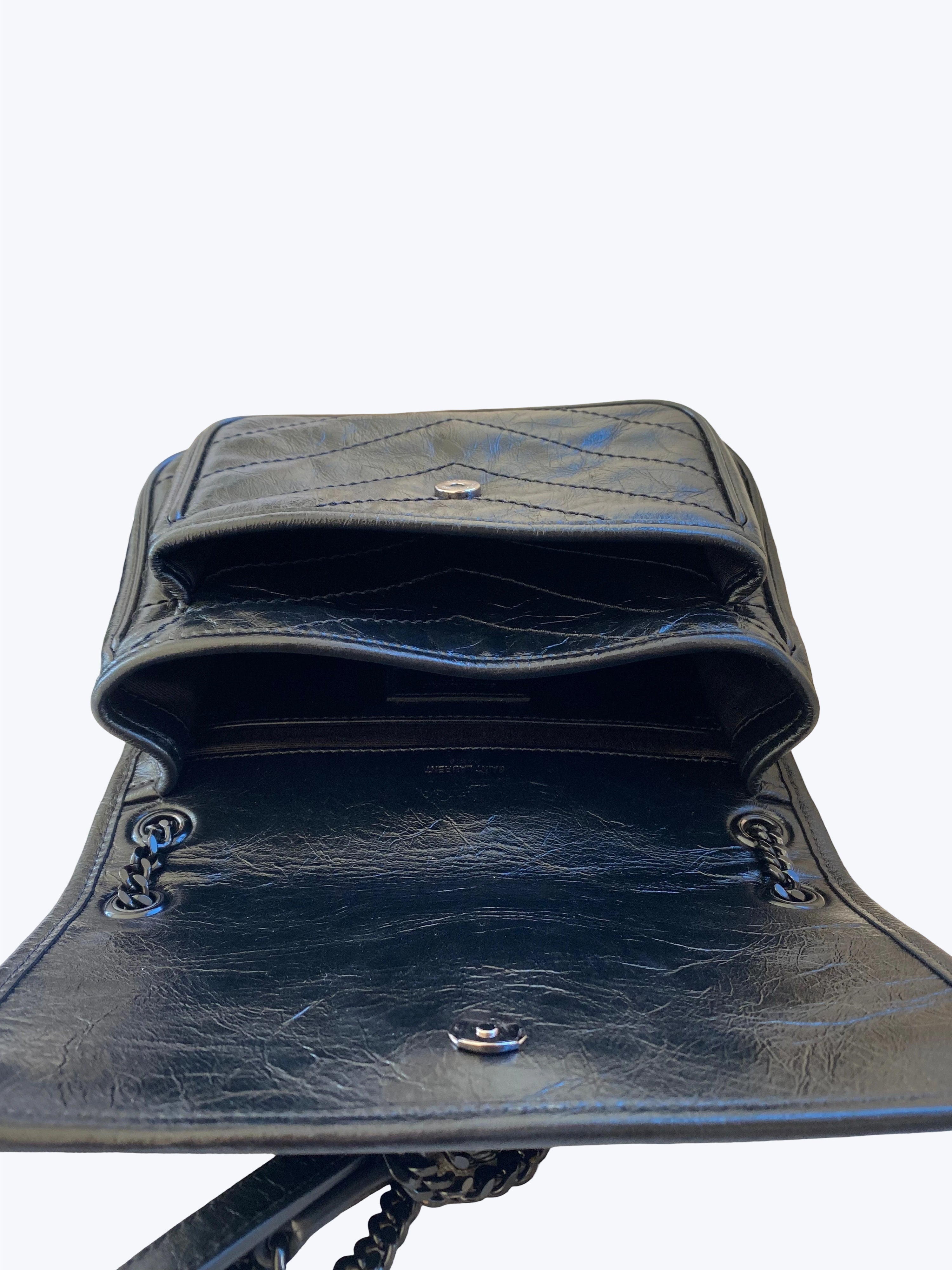 Saint Laurent Niki baby vintage leather shoulder bag