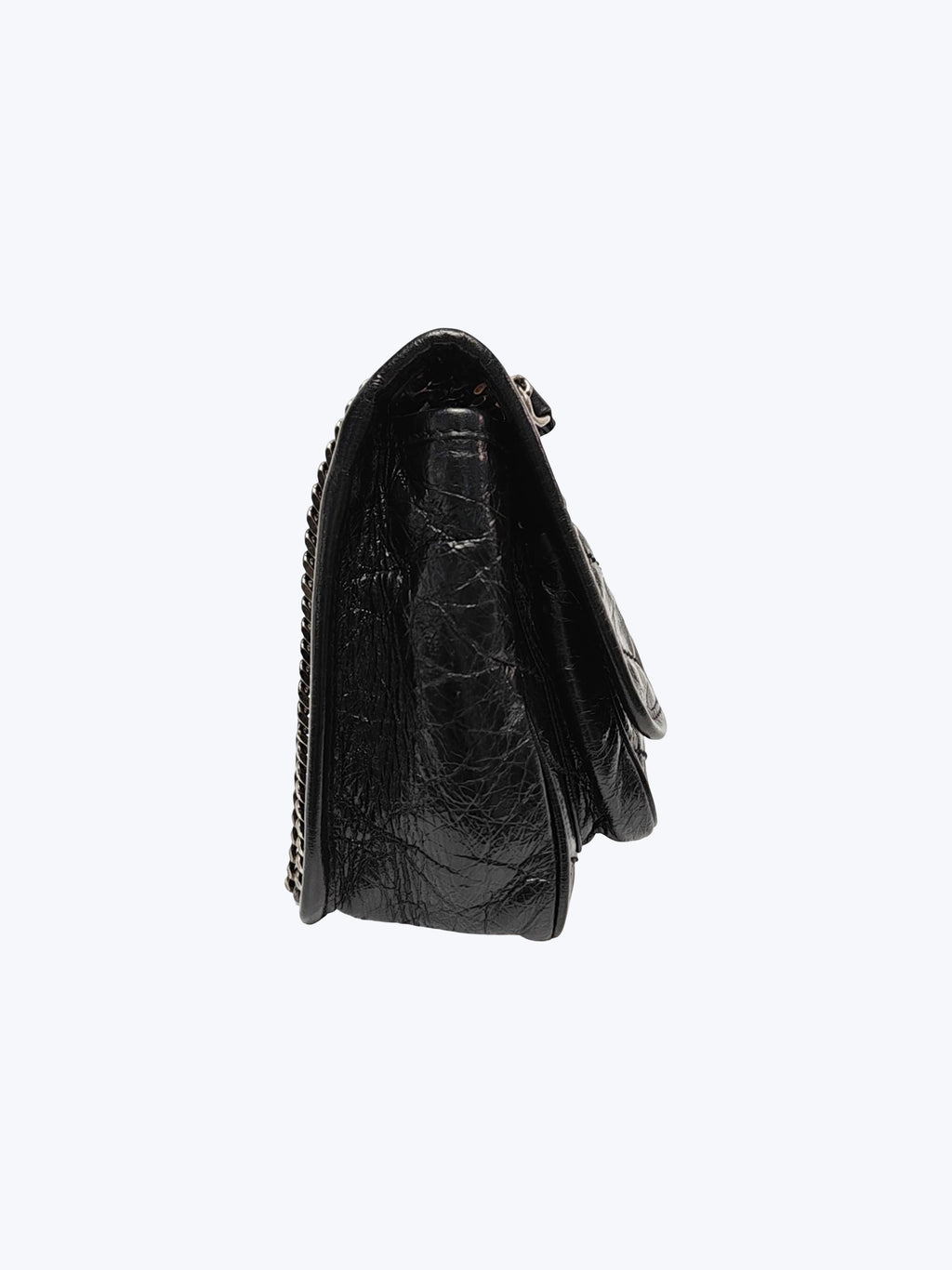 Saint Laurent Niki Baby Vintge Leather Shoulder Bag In Black