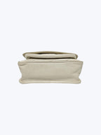 Saint Laurent Niki Baby Vintge Leather Shoulder Bag In White