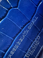 The Attico La Passeggiata Small Crocodile-effect Tote Bag In Blue