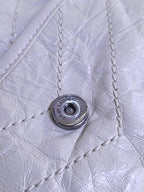 Saint Laurent Niki Baby Vintge Leather Shoulder Bag In White