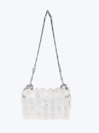Paco Rabanne Sparkle Nano Paillette Shoulder Bag | White & Pink