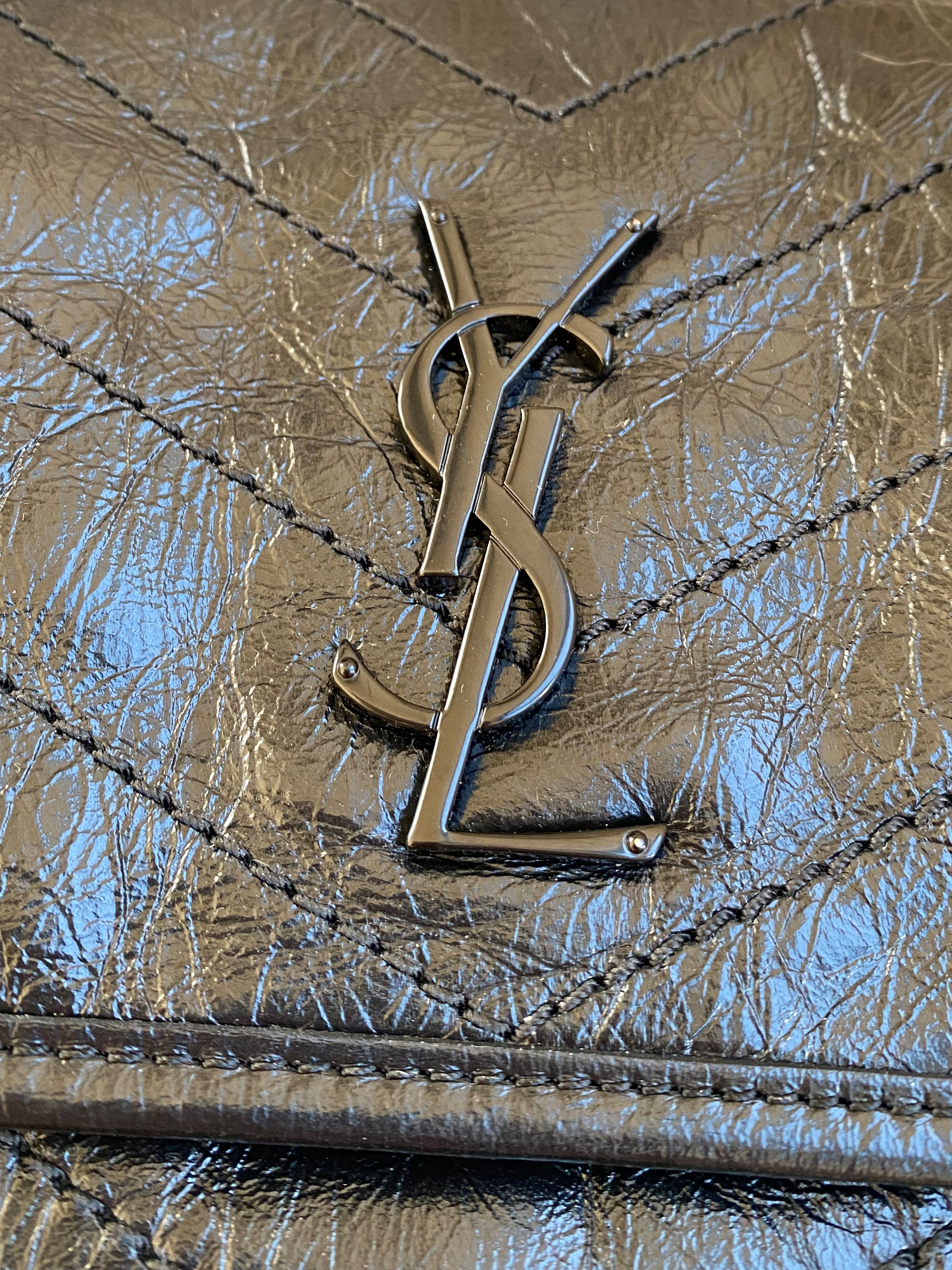 Saint Laurent Niki baby vintage leather shoulder bag