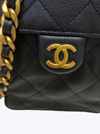 Chanel Caviar Quilted Small Chanel 25 Handbag In Black