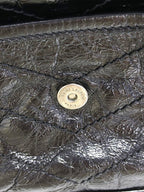 Saint Laurent Niki Baby Vintge Leather Shoulder Bag In Black