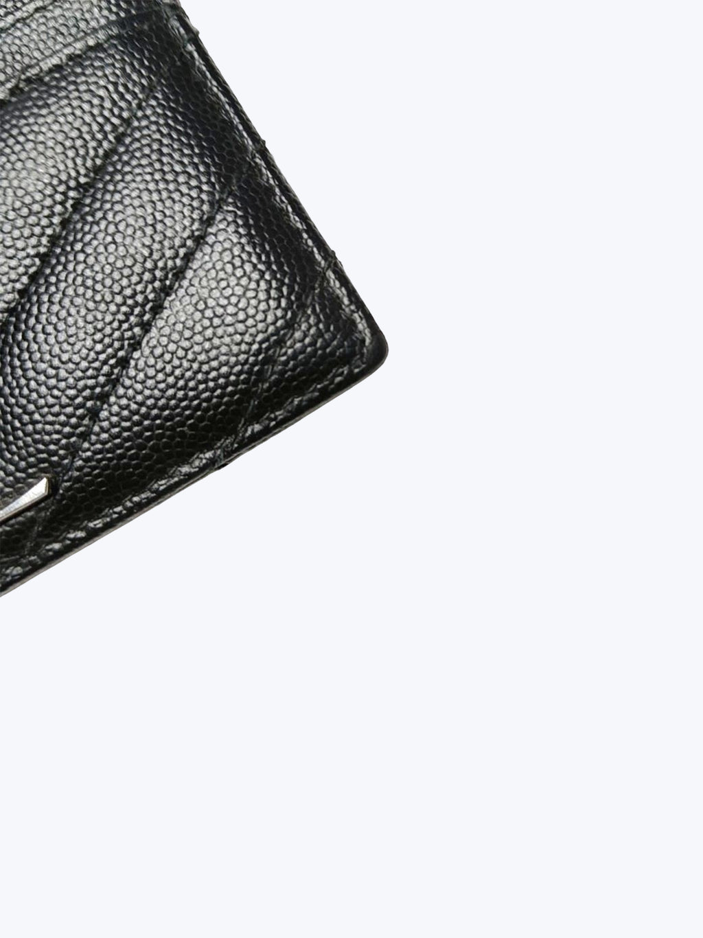 Saint Laurent Monogram Card Case in Grained Leather