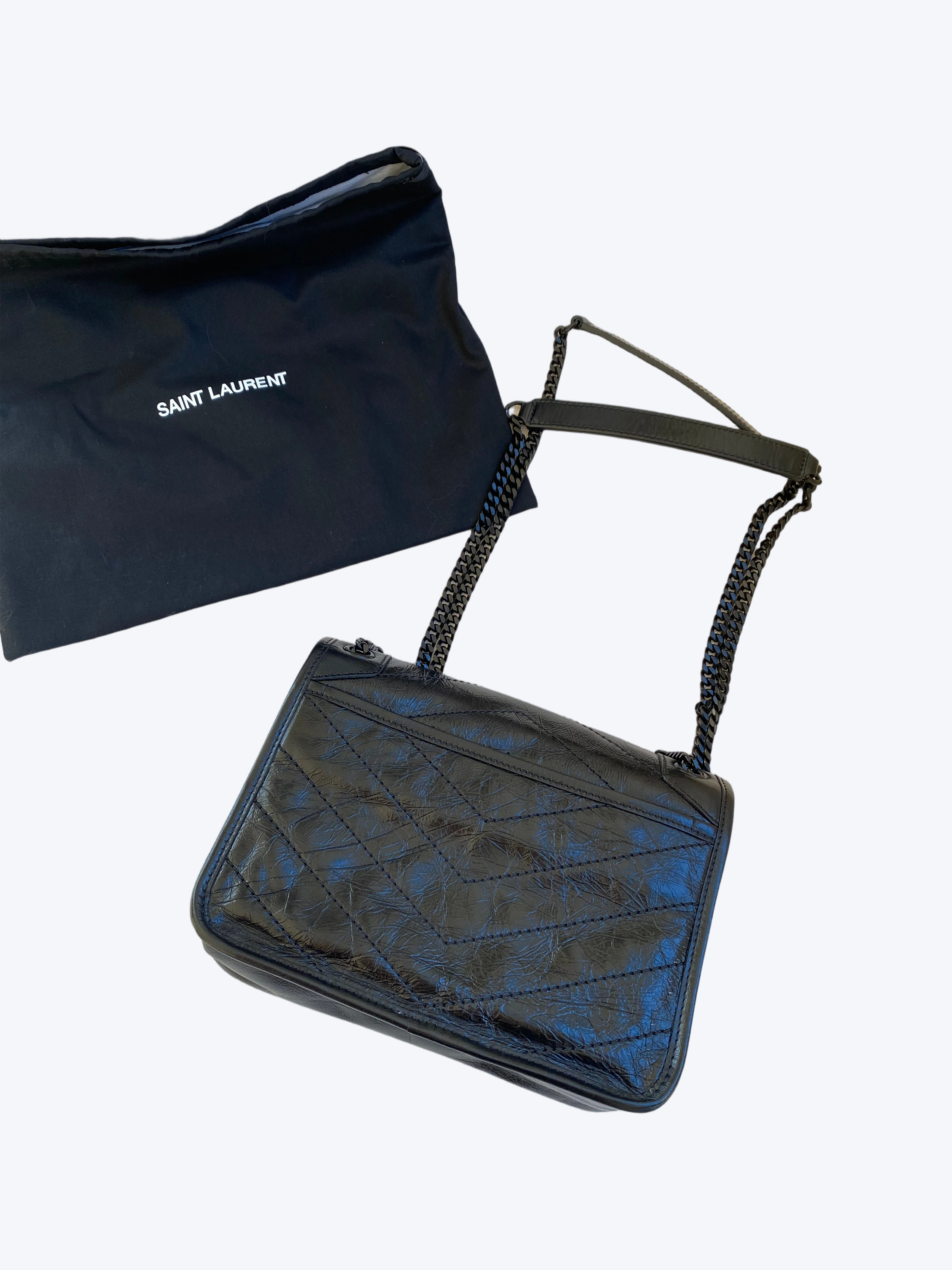 Saint Laurent Niki baby vintage leather shoulder bag