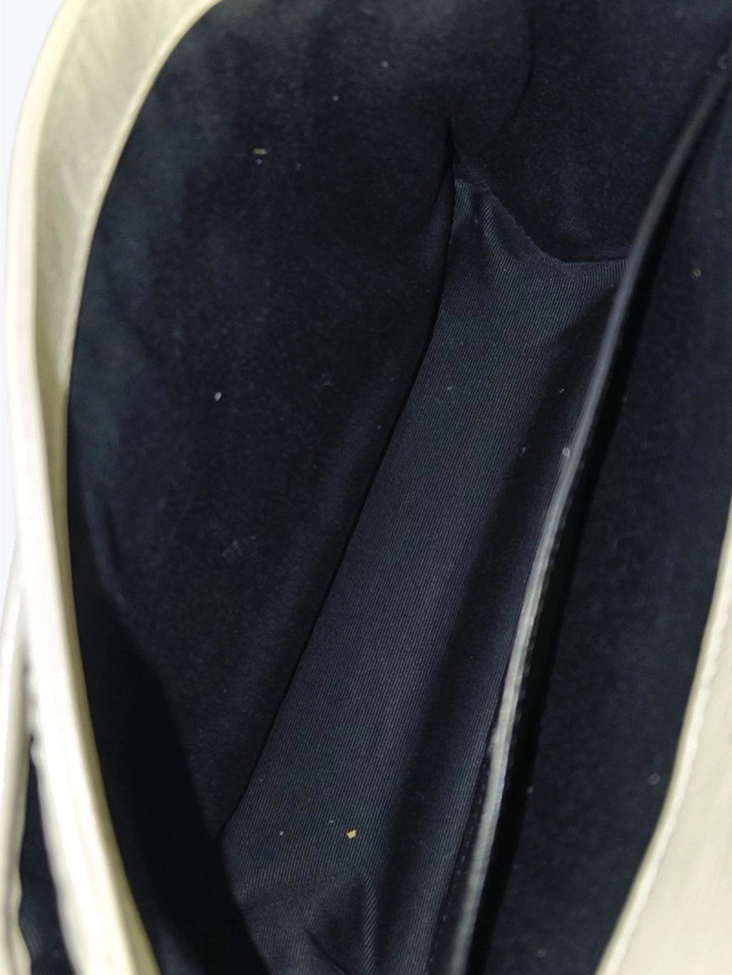 Saint Laurent Niki Baby Vintge Leather Shoulder Bag In White