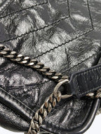 Saint Laurent Niki Baby Vintge Leather Shoulder Bag In Black