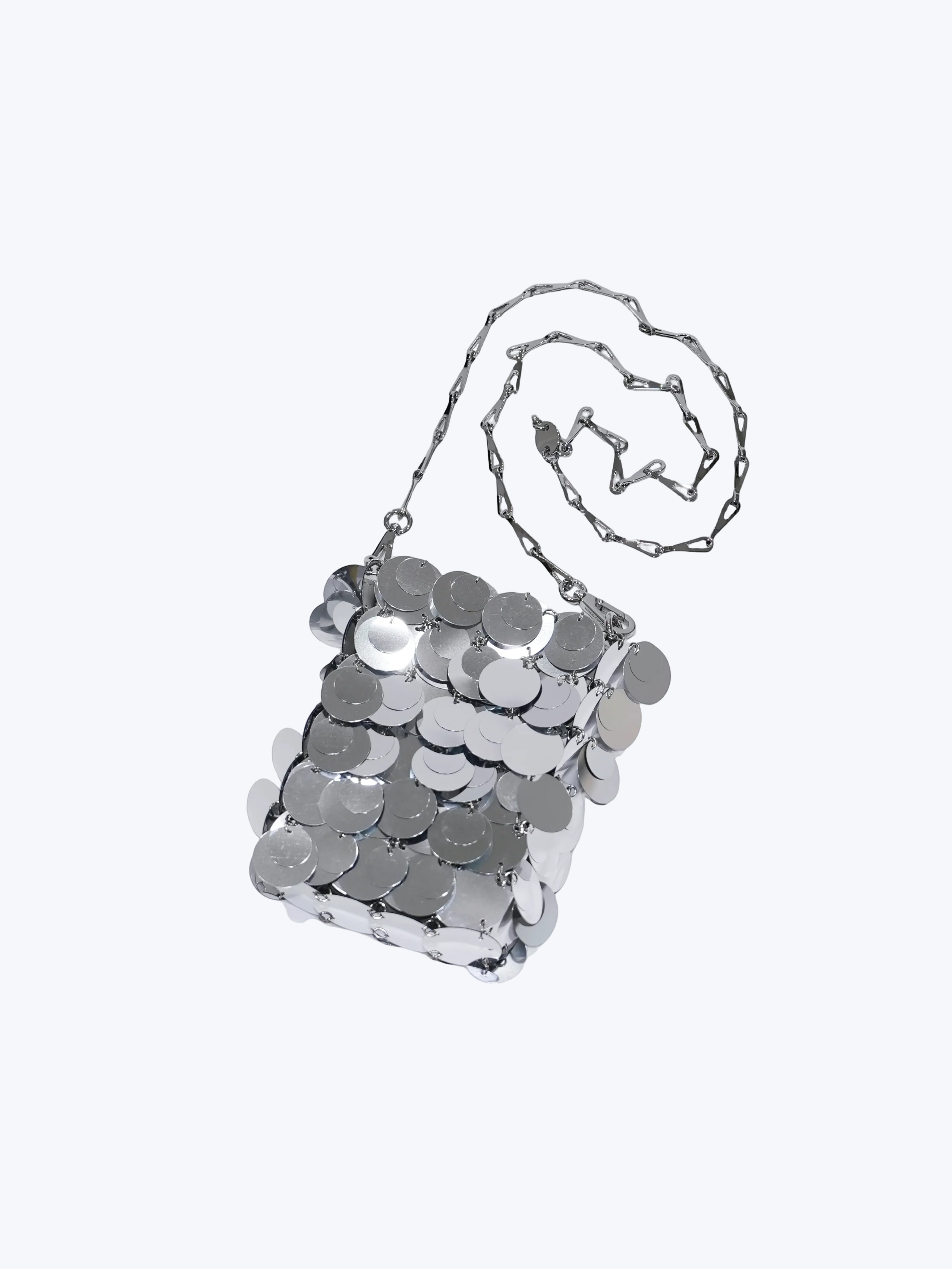 Paco Rabanne Mini Sparkle Hobo bag | Silver