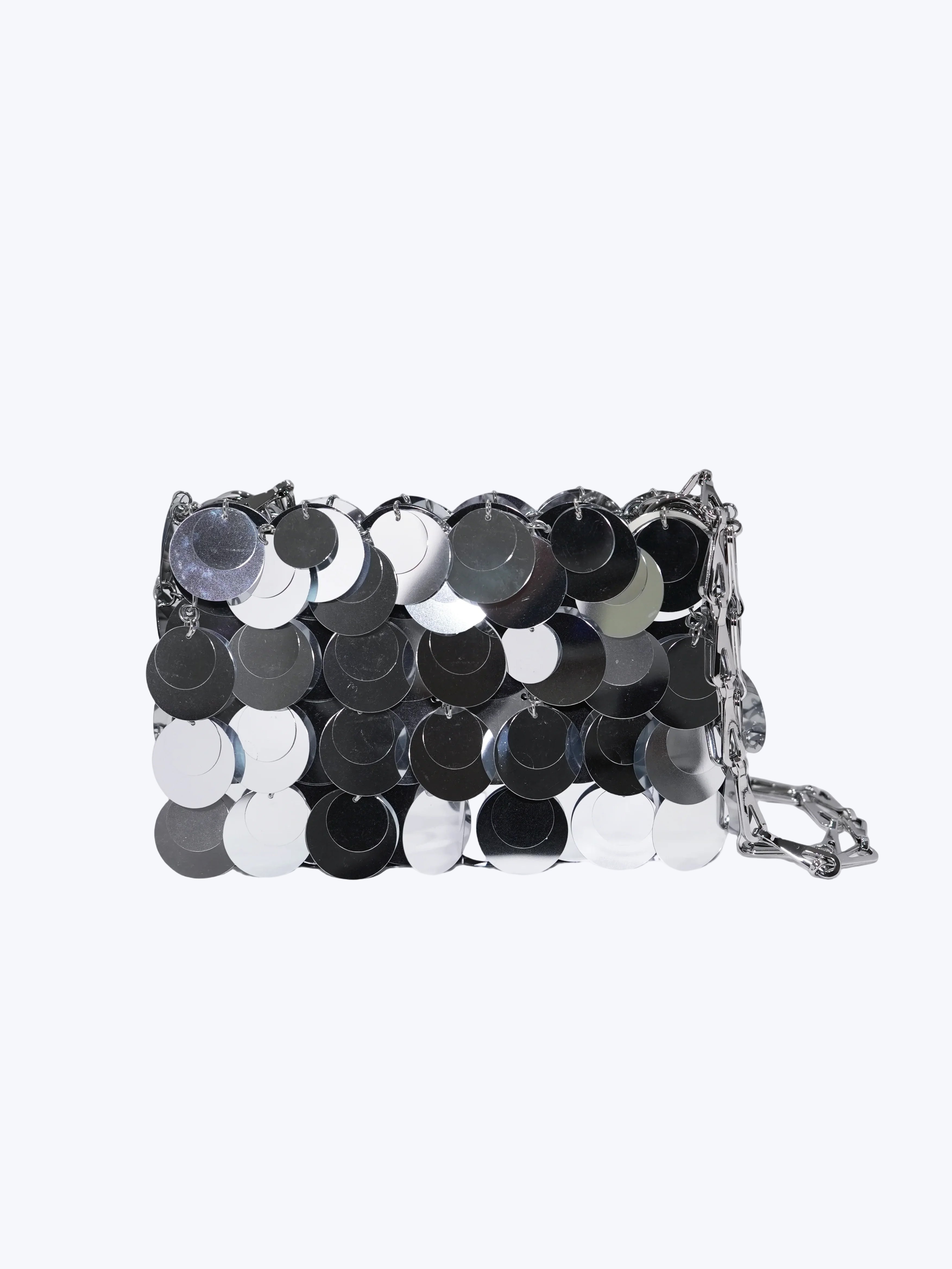 Paco Rabanne Sparkle Nano Paillette Shoulder Bag | Silver