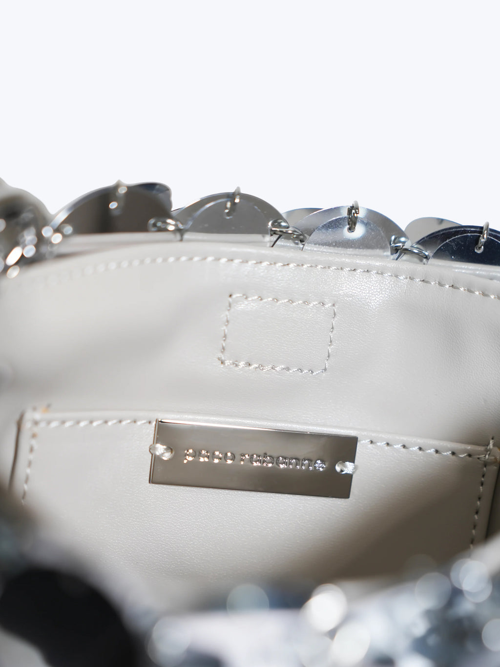 Paco Rabanne Sparkle Nano Paillette Shoulder Bag | Silver