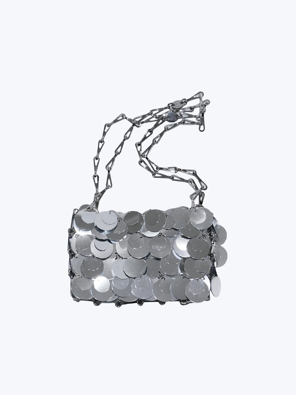 Paco Rabanne Sparkle Nano Paillette Shoulder Bag | Silver