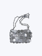 Paco Rabanne Sparkle Nano Paillette Shoulder Bag | Silver