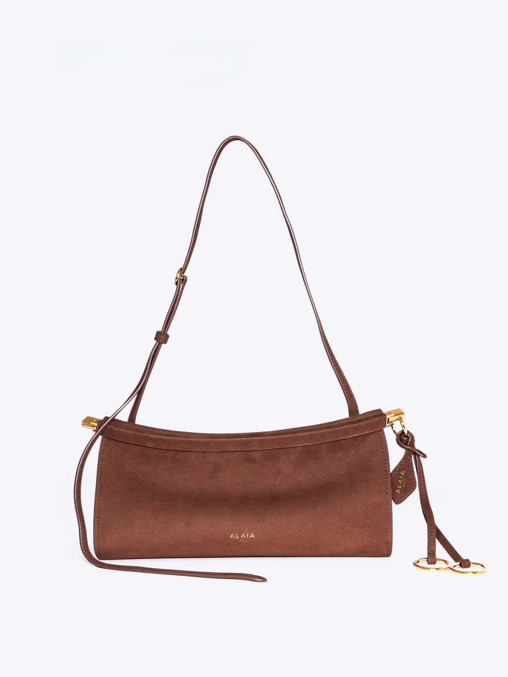 Alaïa Le Click East West Small Baguette Bag | Nubuck Brown