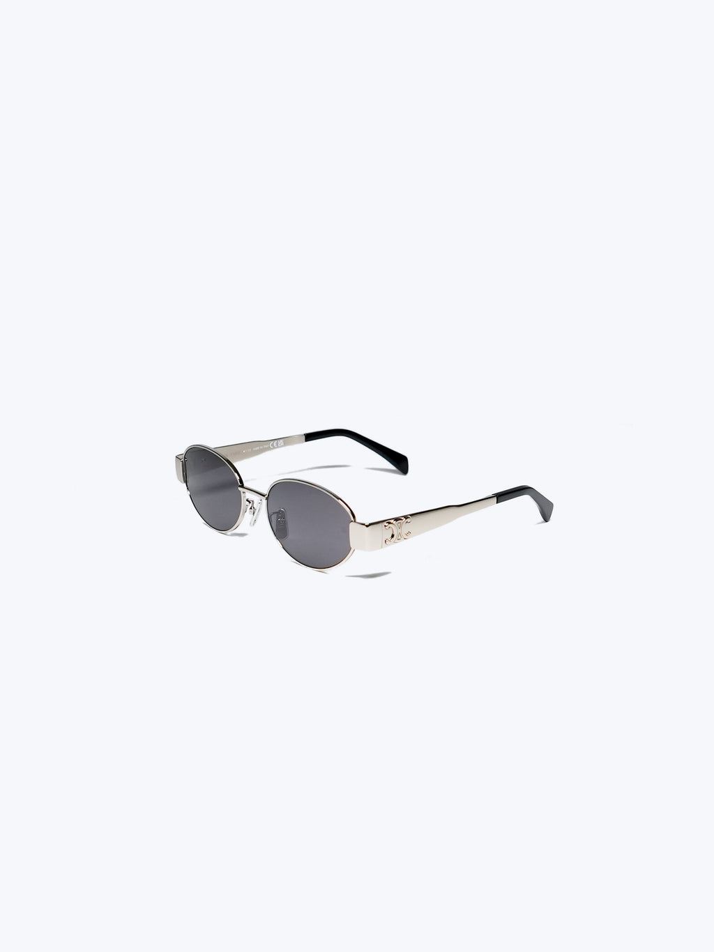 CELINE TRIOMPHE METAL 01 SUNGLASSES IN METAL SILVER / SMOKE