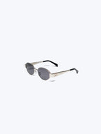 CELINE TRIOMPHE METAL 01 SUNGLASSES IN METAL SILVER / SMOKE