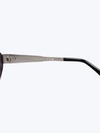 CELINE TRIOMPHE METAL 01 SUNGLASSES IN METAL SILVER / SMOKE