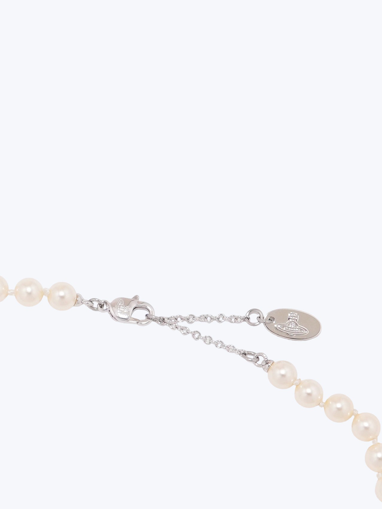Vivienne Westwood Silver Lucrece Pearl Pin Necklace